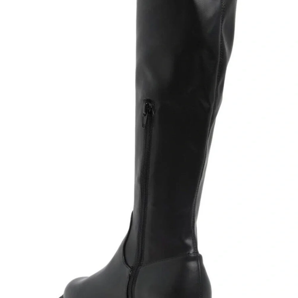 Steve Madden Black Platform Knee-High Boots